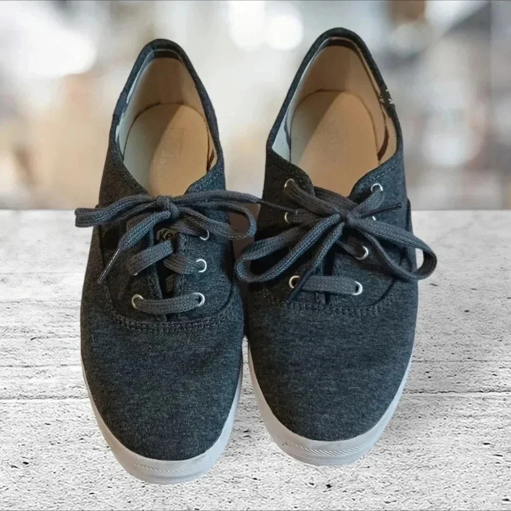 Keds women champion solids charcoal color size 8
